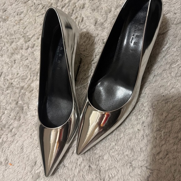 Marni Silver Pointed Toe Wedges - Picture 5 of 6